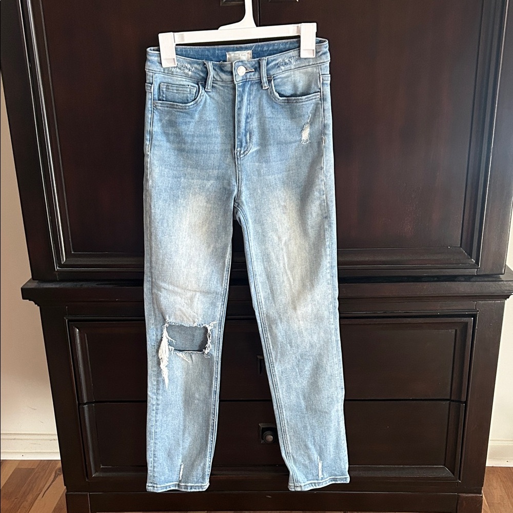 Altar'd State Light Blue Jeans with Distressed Knee